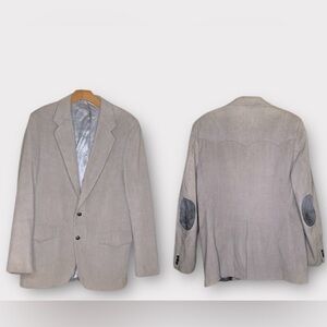 Brad Whitney Vintage Corduroy Western Sport Jacket Blazer Beige 42L Rodeo